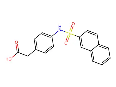 2-[4-(Naphthalene-2-sulfonamido)phenyl]acetic acid structure