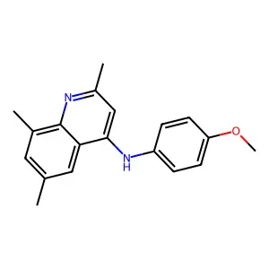 N-(4-methoxyphenyl)-2,6,8-trimethyl-4-quinolinamine structure