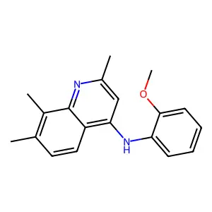 N-(2-methoxyphenyl)-2,7,8-trimethyl-4-quinolinamine structure