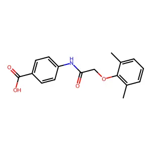 4-{[(2,6-Dimethylphenoxy)acetyl]amino}benzoic acid structure