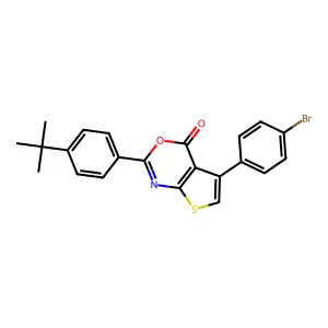 5-(4-Bromophenyl)-2-(4-tert-butylphenyl)thieno[2,3-d][1,3]oxazin-4-one structure
