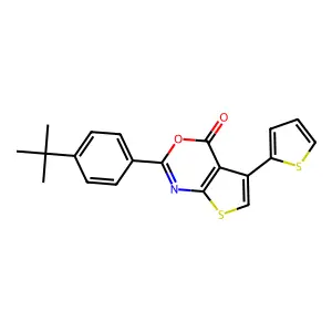 2-(4-Tert-butylphenyl)-5-thiophen-2-ylthieno[2,3-d][1,3]oxazin-4-one structure