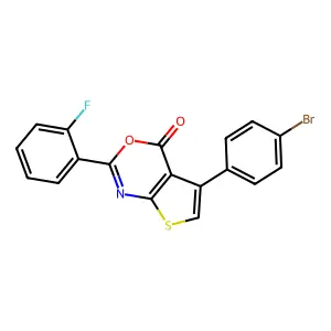 5-(4-Bromophenyl)-2-(2-fluorophenyl)thieno[2,3-d][1,3]oxazin-4-one structure