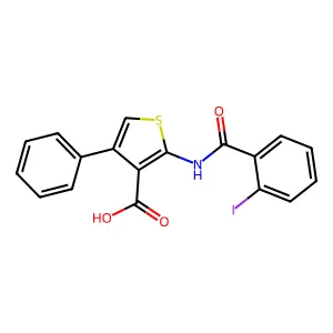 2-(2-Iodobenzamido)-4-phenylthiophene-3-carboxylic acid structure