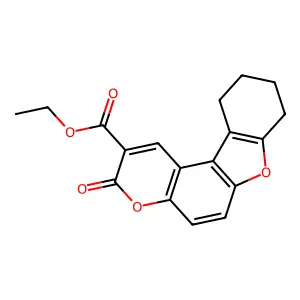 Ethyl 3-oxo-8,9,10,11-tetrahydro-[1]benzofuro[3,2-f]chromene-2-carboxylate structure
