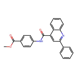Methyl 4-[(2-phenyl-4-quinolyl)carbonylamino]benzoate structure