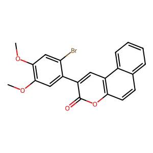 2-(2-bromo-4,5-dimethoxyphenyl)-3H-benzo[f]chromen-3-one structure