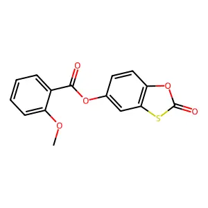 2-Oxo-1,3-benzoxathiol-5-yl 2-methoxybenzoate structure