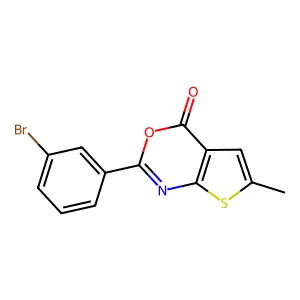 2-(3-Bromophenyl)-6-methylthieno[2,3-d][1,3]oxazin-4-one structure