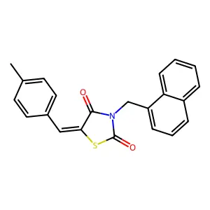 5-(4-Methylbenzylidene)-3-(1-naphthylmethyl)-1,3-thiazolidine-2,4-dione structure