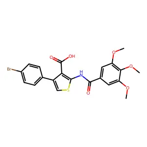 4-(4-bromophenyl)-2-[(3,4,5-trimethoxybenzoyl)amino]thiophene-3-carboxylic Acid structure