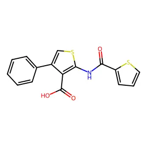 4-Phenyl-2-(thiophene-2-amido)thiophene-3-carboxylic acid structure