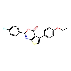 5-(4-ethoxyphenyl)-2-(4-fluorophenyl)-4H-thieno[2,3-d][1,3]oxazin-4-one structure