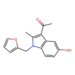 1-[1-(Furan-2-ylmethyl)-5-hydroxy-2-methylindol-3-yl]ethanone structure