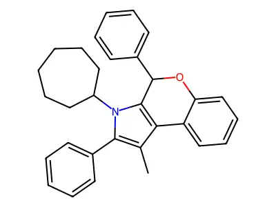 3-Cycloheptyl-1-methyl-2,4-diphenyl-3,4-dihydrochromeno[3,4-b]pyrrole structure