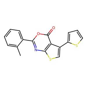 2-(2-Methylphenyl)-5-thiophen-2-ylthieno[2,3-d][1,3]oxazin-4-one structure