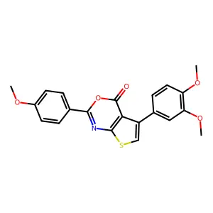 5-(3,4-dimethoxyphenyl)-2-(4-methoxyphenyl)-4H-thieno[2,3-d][1,3]oxazin-4-one structure