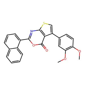5-(3,4-Dimethoxyphenyl)-2-naphthalen-1-ylthieno[2,3-d][1,3]oxazin-4-one structure
