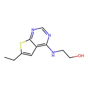 2-((6-Ethylthieno[2,3-d]pyrimidin-4-yl)amino)ethanol structure