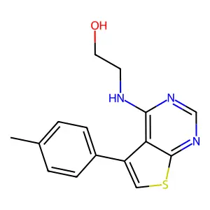 2-{[5-(4-Methylphenyl)thieno[2,3-d]pyrimidin-4-yl]amino}ethanol structure
