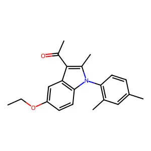 1-[1-(2,4-Dimethylphenyl)-5-ethoxy-2-methylindol-3-yl]ethanone structure