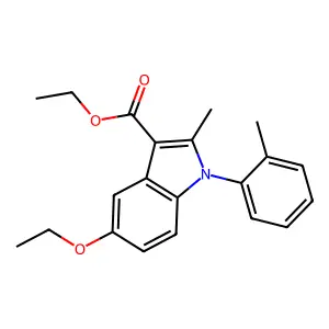 ethyl 5-ethoxy-2-methyl-1-(2-methylphenyl)-1H-indole-3-carboxylate structure
