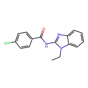 4-chloro-N-(1-ethylbenzimidazol-2-yl)benzamide structure