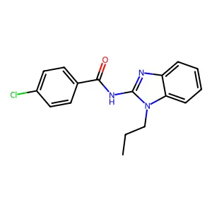 4-chloro-N-(1-propylbenzimidazol-2-yl)benzamide structure