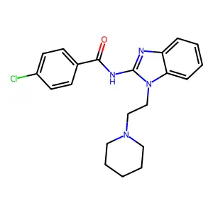4-chloro-N-[1-(2-piperidin-1-ylethyl)benzimidazol-2-yl]benzamide structure