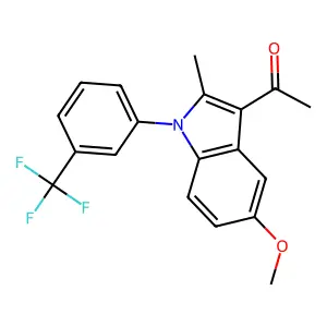 1-[5-Methoxy-2-methyl-1-[3-(trifluoromethyl)phenyl]indol-3-yl]ethanone structure