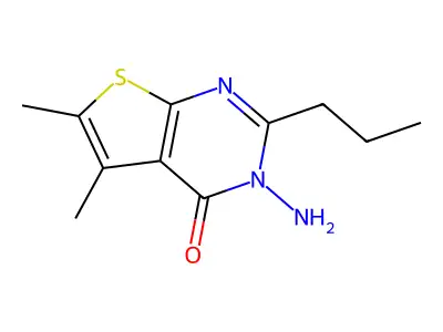 3-Amino-5,6-dimethyl-2-propylthieno[2,3-d]pyrimidin-4-one structure