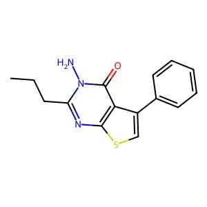 3-Amino-5-phenyl-2-propylthieno[2,3-d]pyrimidin-4-one structure