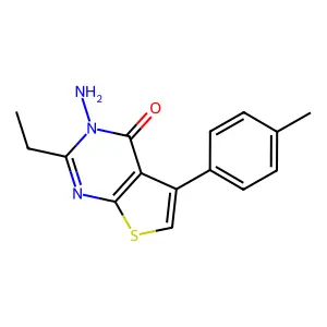 3-Amino-2-ethyl-5-(4-methylphenyl)thieno[2,3-d]pyrimidin-4-one structure