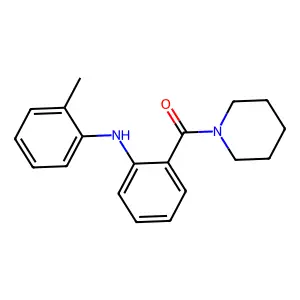 N-(2-methylphenyl)-2-(1-piperidinylcarbonyl)aniline structure