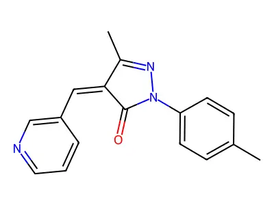 (4Z)-5-methyl-2-(4-methylphenyl)-4-(pyridin-3-ylmethylidene)pyrazol-3-one structure