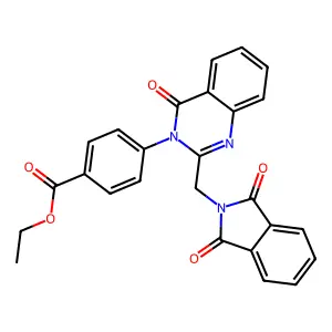 Ethyl 4-[2-[(1,3-dioxoisoindol-2-yl)methyl]-4-oxoquinazolin-3-yl]benzoate structure
