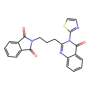 2-[3-[4-Oxo-3-(1,3-thiazol-2-yl)quinazolin-2-yl]propyl]isoindole-1,3-dione structure