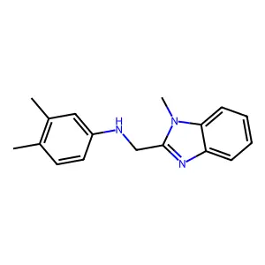 3,4-dimethyl-N-[(1-methylbenzimidazol-2-yl)methyl]aniline structure