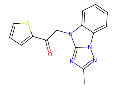 2-(2-Methyl-[1,2,4]triazolo[1,5-a]benzimidazol-4-yl)-1-thiophen-2-ylethanone structure