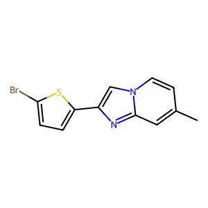 2-(5-Bromothiophen-2-yl)-7-methylimidazo[1,2-a]pyridine structure