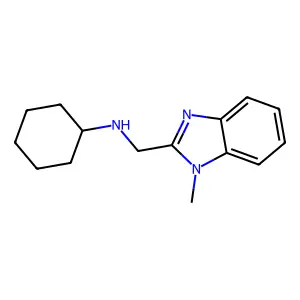 Cyclohexyl-(1-methyl-1H-benzoimidazol-2-ylmethyl)-amine structure