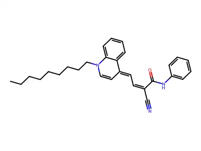 2-Cyano-4-(1-nonylquinolin-4(1H)-ylidene)-N-phenylbut-2-enamide structure