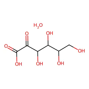 Hexulosonic acid, l-xylo-,hydrate structure
