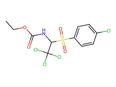 Ethyl 2,2,2-trichloro-1-[(4-chlorophenyl)sulfonyl]ethylcarbamate structure