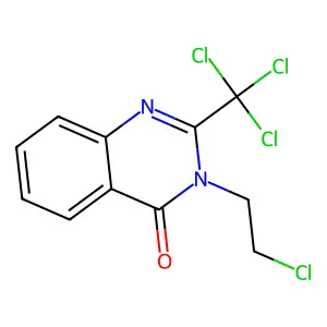 3-(2-chloroethyl)-2-(trichloromethyl)-4(3H)-quinazolinone structure