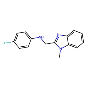 4-fluoro-N-[(1-methylbenzimidazol-2-yl)methyl]aniline structure