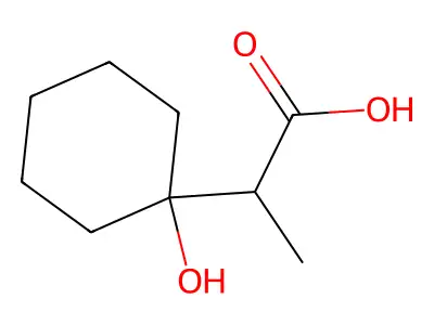 2-(1-Hydroxycyclohexyl)propanoic acid structure