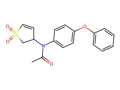 N-(1,1-dioxido-2,3-dihydrothiophen-3-yl)-N-(4-phenoxyphenyl)acetamide structure