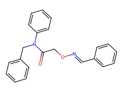 N-benzyl-2-(benzylideneamino)oxy-N-phenylacetamide structure