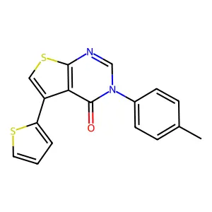 3-(4-Methylphenyl)-5-thiophen-2-ylthieno[2,3-d]pyrimidin-4-one structure